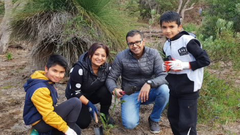 Volunteers during National Tree Day 2018