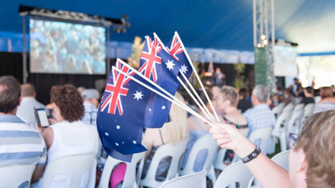 Australia Day citizenship ceremony stock image