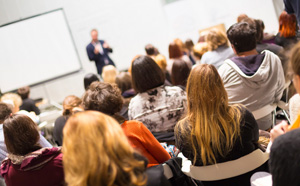 Crowd at lecture