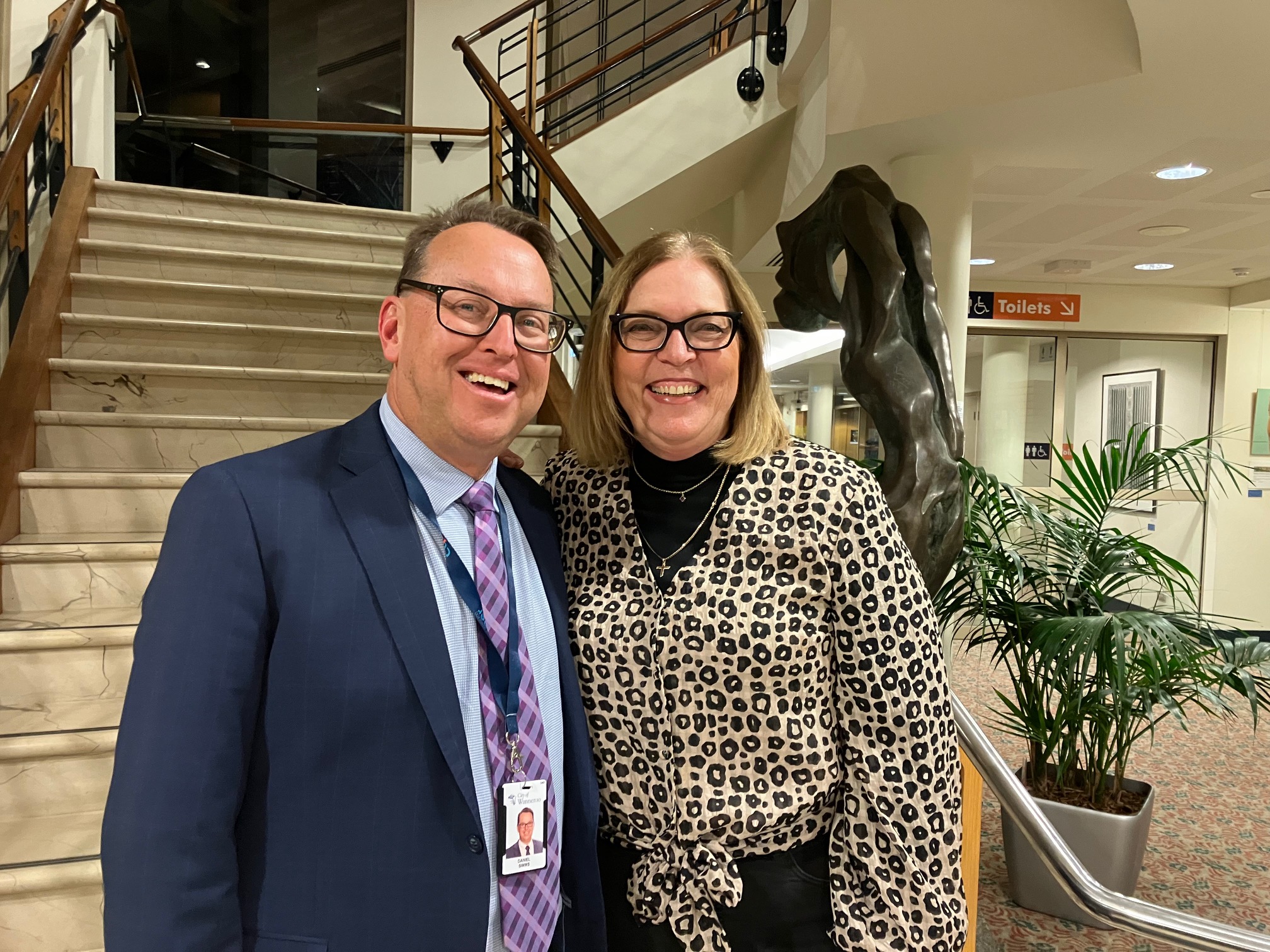 Mayor Elect Cr Linda Aitken with City of Wanneroo CEO Daniel Simms