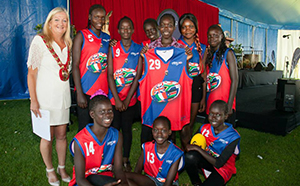 Butler Falcons with Mayor Tracey Roberts