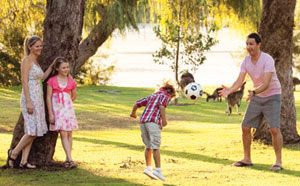 Family in park