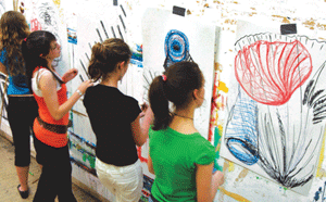 Children doing art