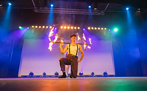 Performer on stage