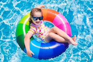 Child in pool
