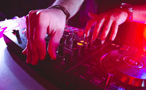 Person DJing