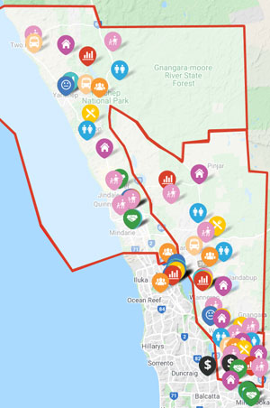 Find community service screenshot of map