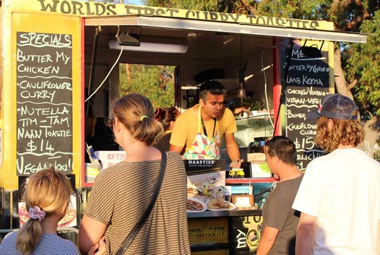 People at food truck