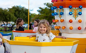 Girl in Teacup Ride