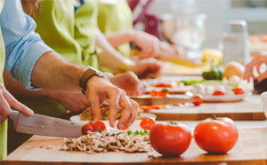 People in kitchen