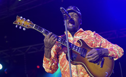 Jimmy Cliff with guitar