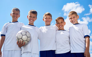 Junior soccer players