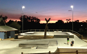 Children at skate park