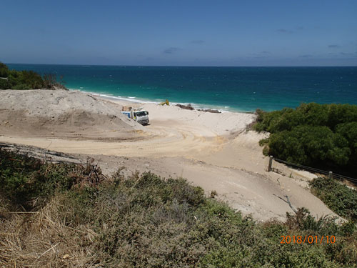 Quinns beach works Jan 2018