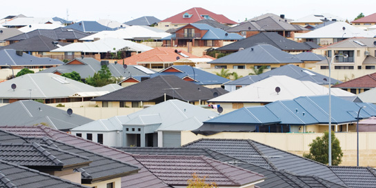 Rooftops of houses