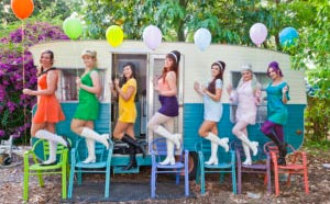 Girls in retro clothing