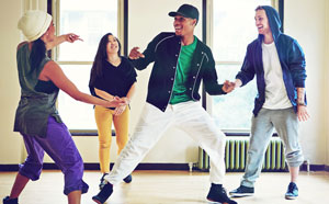 Young people dancing