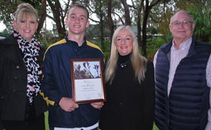 Mayor Tracey Roberts with Jayden Crane from Wanneroo Senior High
School,