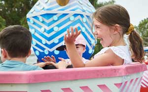 Children on carnival ride
