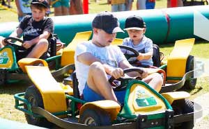 Children in go-karts