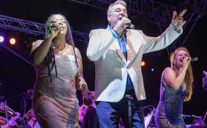 People singing on stage