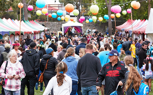 Crowds at outdoor event