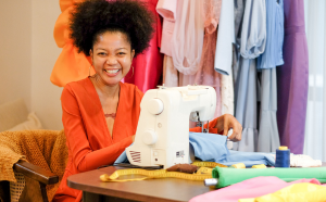 Women sewing