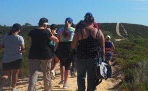 People walking on a trail