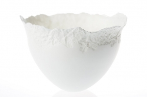 Glacial Light (deep bowl), Angela Mellor. Acquired 2004. Bone china.