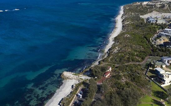 Ariel image of burns beach