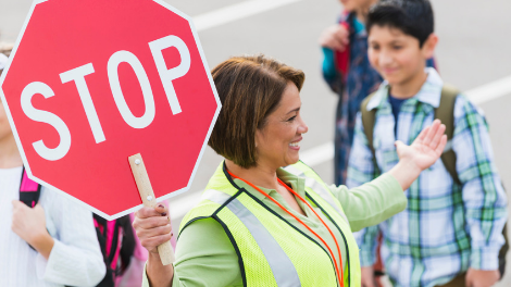A stock image of a crossing guard.