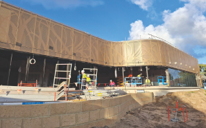 library under construction