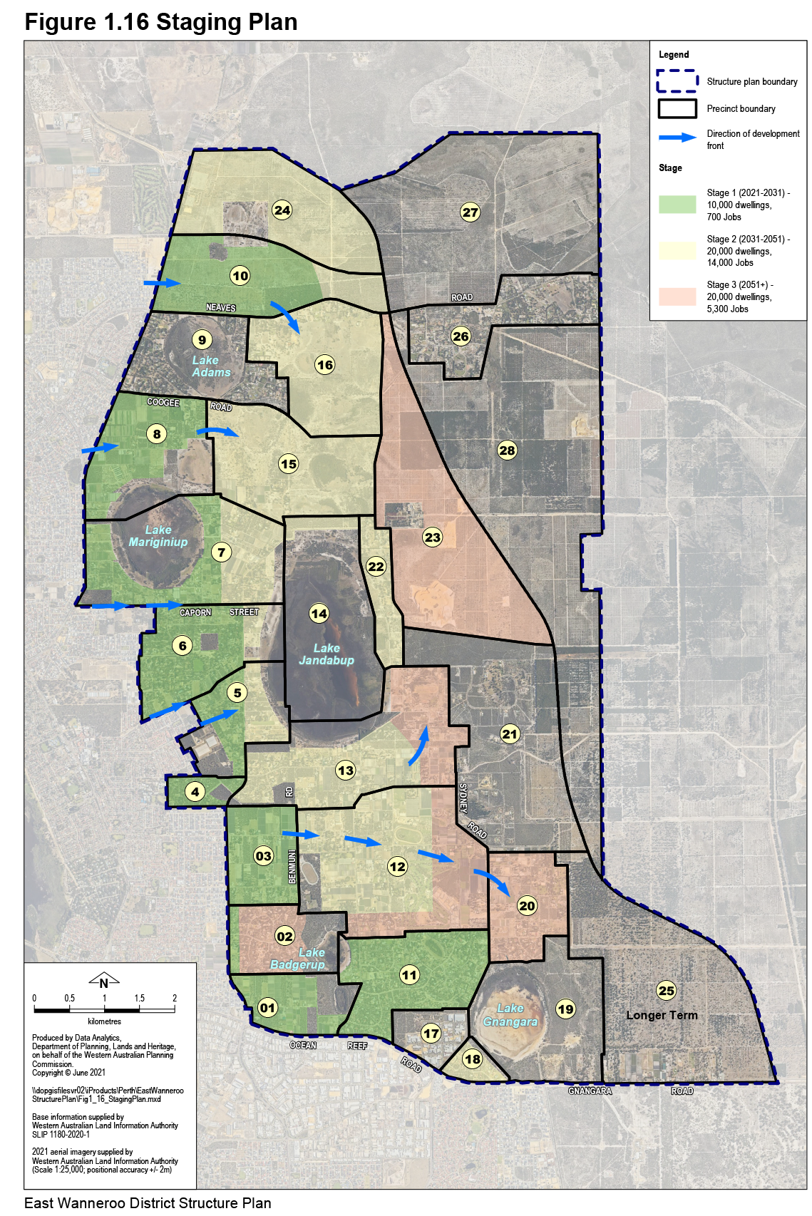 Staging Plan of East Wanneroo development