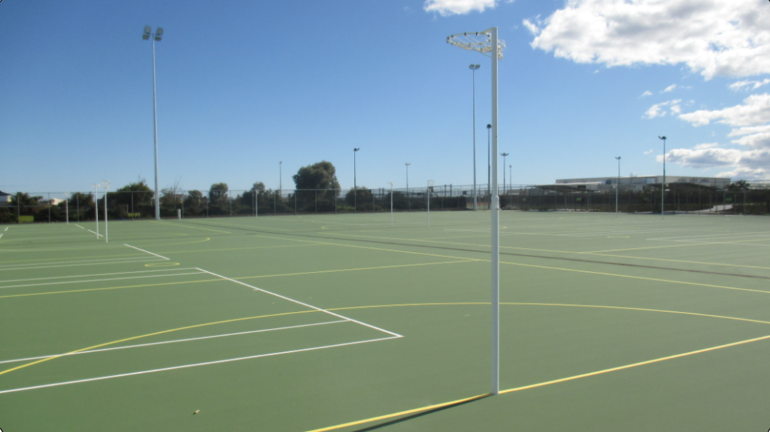 Hardcourts multi-use for netball and tennis