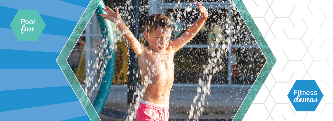 Child playing in water