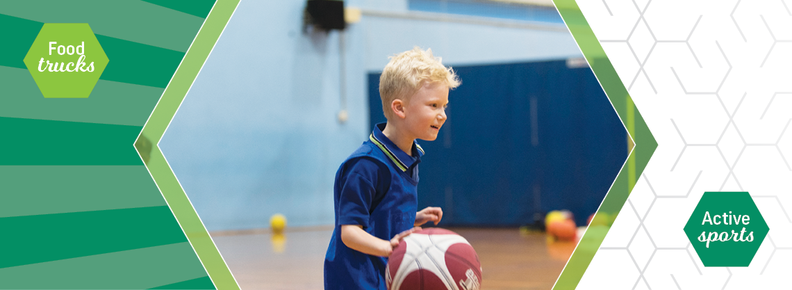 Child playing sport