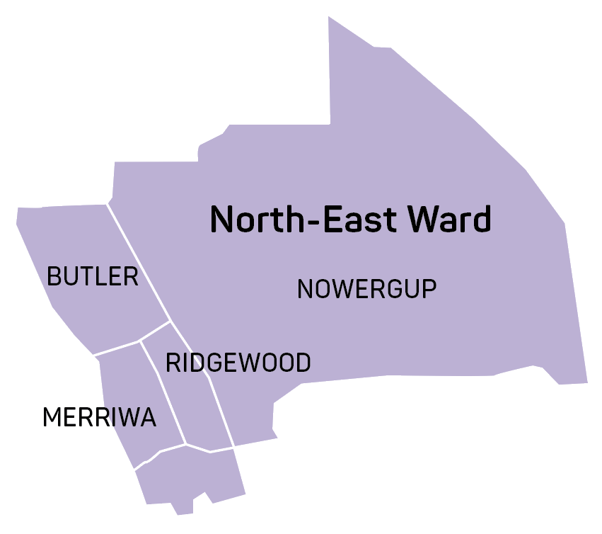 Map of North-East Ward suburbs