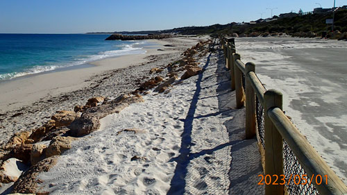 Beach showing erosion