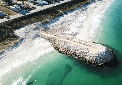 Quinns beach long term coastal management aerial photo
