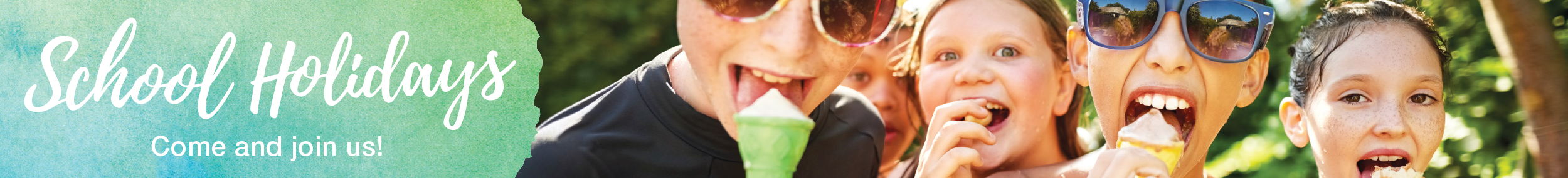 School holiday banner