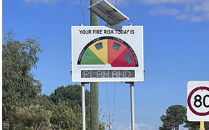 Fire danger sign