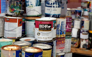 Household hazardous waste paint cans