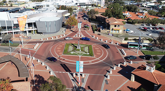 Aerial photo of Wanneroo town centre