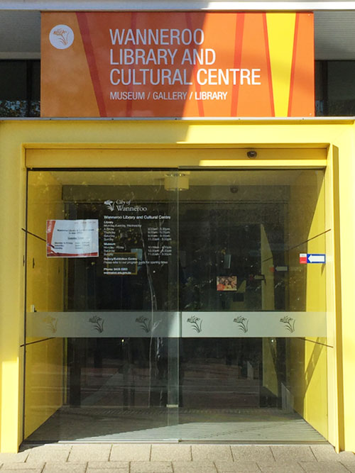 Entrance to Wanneroo Library and Cultural Centre