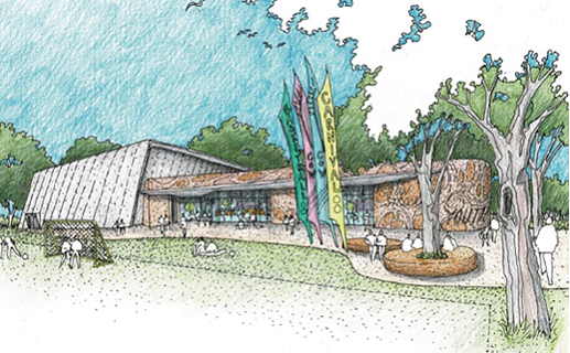 Wanneroo recreation centre sports hub concept art