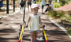 Little girl in park