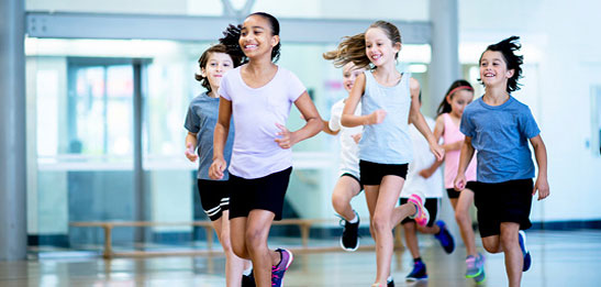 Children running