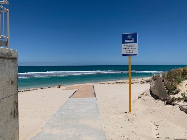 Beach matting at Quinns Mindarie Surf Lifesaving Club beach