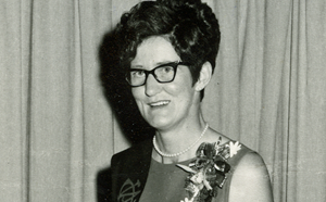 Black and white photograph of Margaret Cockman 