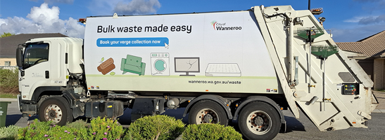 A City of Wanneroo waste truck